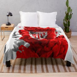 Athletic Bilbao Red White Fleece Blanket