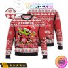 NBA Atlanta Hawks Red Baby Yoda Ugly Christmas Sweater V5