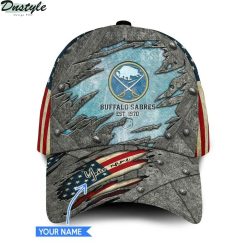 NHL Buffalo Sabres American Flag Custom Name Classic Cap