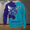 NBA Charlotte Hornets Teal Dark Purple Mascot Scratch Sweatshirt