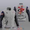 NHL Carolina Hurricanes Grey Black Tom And Jerry Baseball Jacket