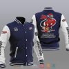 NHL Carolina Hurricanes Navy Blue White Tom And Jerry Baseball Jacket
