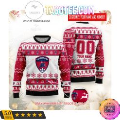 Clermont Foot 63 Custom Name Number Ugly Christmas Sweater