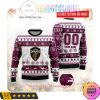 NBA Cleveland Cavaliers Custom Name Number Wine White Ugly Christmas Sweater