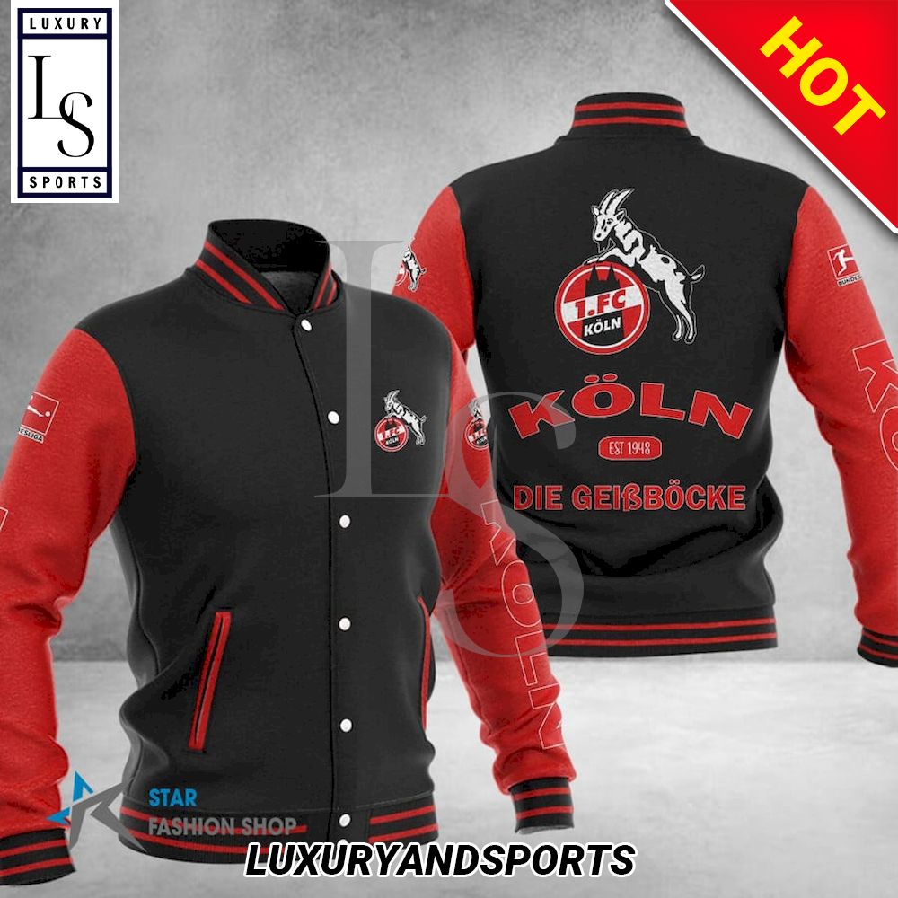 1. FC Köln Black Red Baseball Jacket