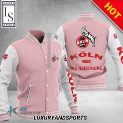 1. FC Köln Pink White Baseball Jacket