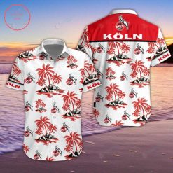 1. FC Köln Coconut Tree Hawaiian Shirt