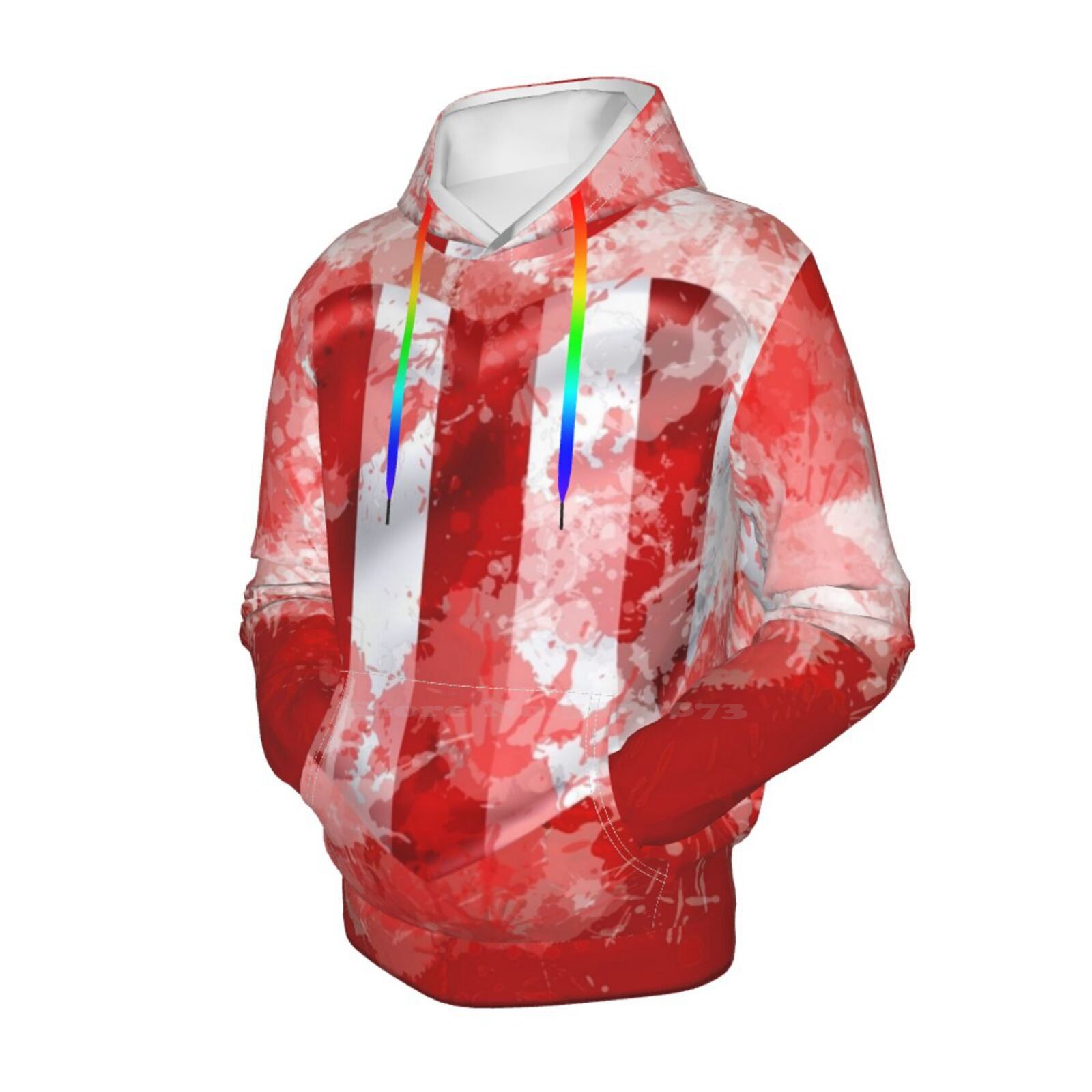 Athletic Bilbao Stripes Red White Pullover Hoodie