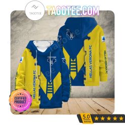 Hellas Verona FC Blue Yellow Pullover Hoodie V1