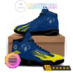 Alternative view of Hellas Verona FC Blue Yellow Air Jordan 13 Shoes