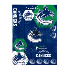 Alternative view of NHL Vancouver Canucks Blue Green Hexagon Bedding Set