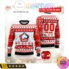 LOSC Lille Custom Name Number White Red Ugly Christmas Sweater