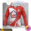LOSC Lille White Red Zip Up Hoodie