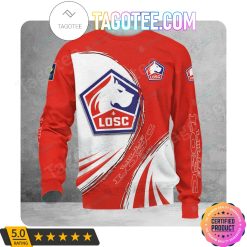 LOSC Lille White Red Sweatshirt