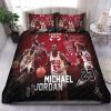 NBA Chicago Bulls Red Black Legend Michael Jordan 23 Bedding Set