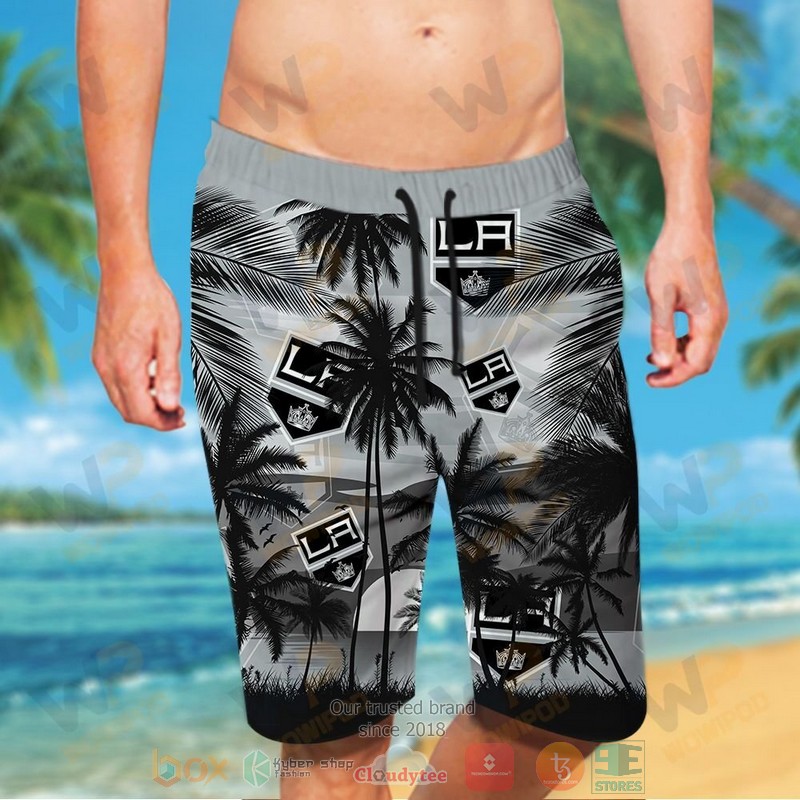NHL Los Angeles Kings Coconut Tree Men Beach Shorts NHL Los Angeles Kings Coconut Tree Men Beach Shorts