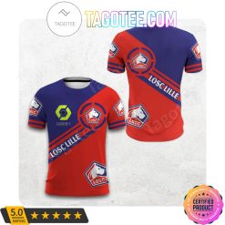 LOSC Lille Blue Red T-Shirt V1