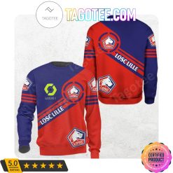 LOSC Lille Blue Red Sweatshirt V1