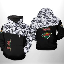 NHL Minnesota Wild Black Camo Pullover Hoodie