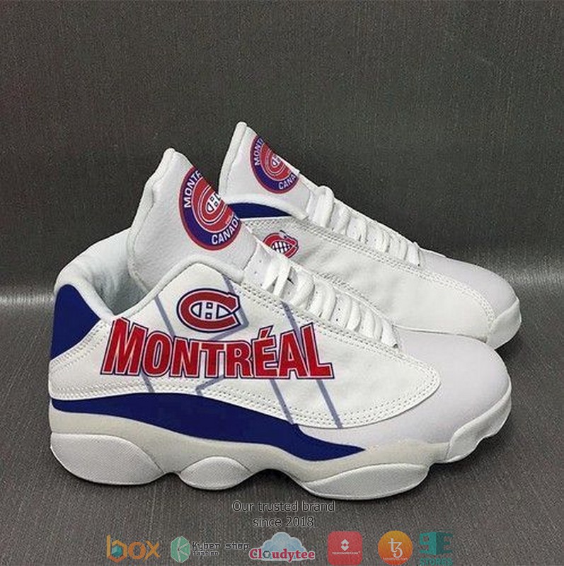 NHL Montreal Canadiens White Blue Limited Edition Air Jordan 13 Shoes NHL Montreal Canadiens White Blue Limited Edition Air Jordan 13 Shoes