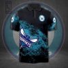 NBA Charlotte Hornets Black Teal Grungle Polo Shirt