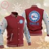 NBA Philadelphia 76ers Red Gray Baseball Jacket