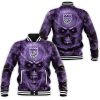 NBA Sacramento Kings Purple Smoke Skull Baseball Jacket