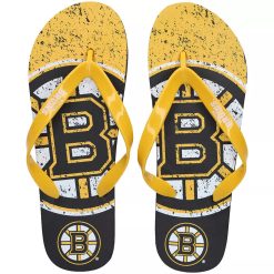 NHL Boston Bruins Big Logo Flip Flops
