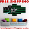NHL Dallas Stars American Flag Mix Color 5 Panel Canvas