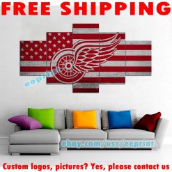 NHL Detroit Red Wings American Flag Color Mix 5 Panel Canvas
