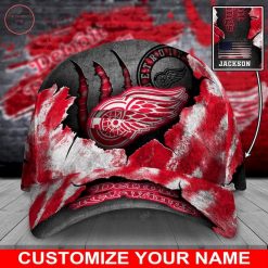 NHL Detroit Red Wings Custom Name Classic Cap