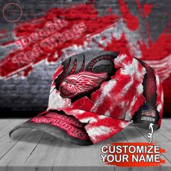 Alternative view of NHL Detroit Red Wings Custom Name Classic Cap