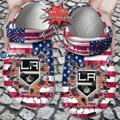 NHL Los Angeles Kings American Flag Custom Name Crocs