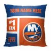 NHL New York Islanders Colorblock Custom Name Square Pillow Case