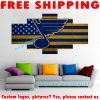 NHL St. Louis Blues American Flag Mix Color 5 Panel Canvas