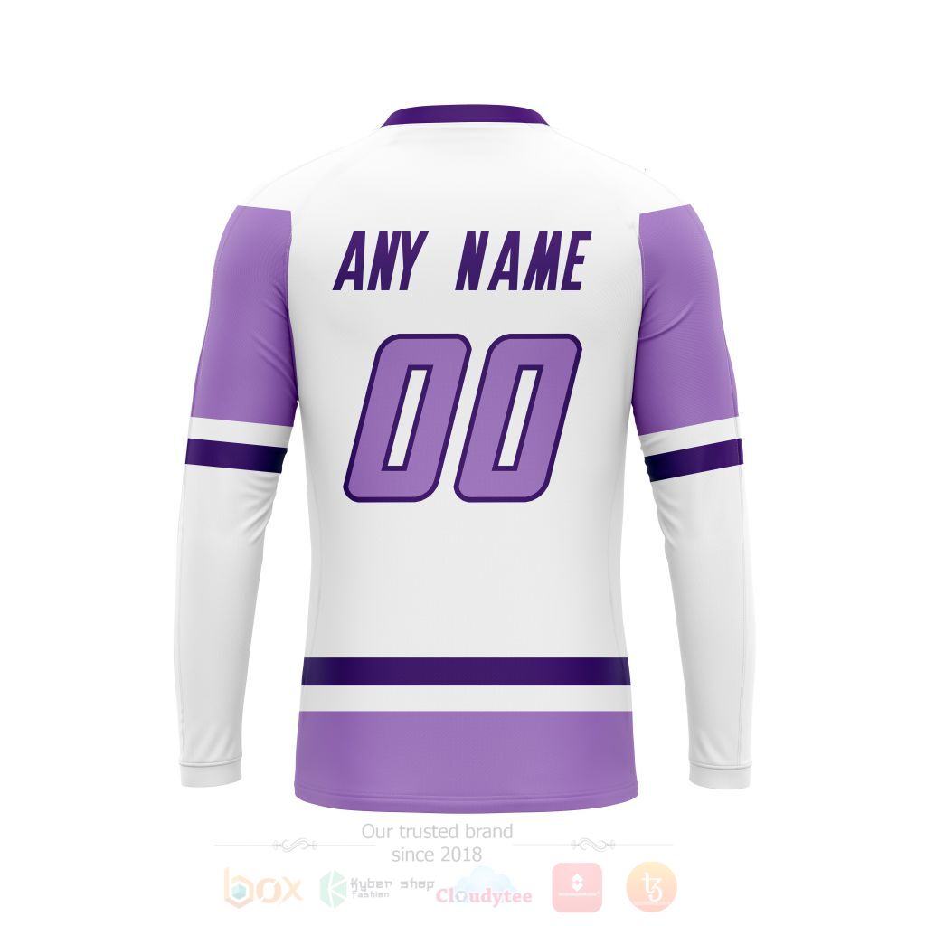 NHL Calgary Flames Custom Name Number Hockey Fight Cancer Jersey Sweatshirt NHL Calgary Flames Custom Name Number Hockey Fight Cancer Jersey Sweatshirt