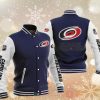 NHL Carolina Hurricanes Navy Blue Baseball Jacket