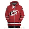 NHL Carolina Hurricanes Custom Name Number Vintage Home Jersey Zip Up Hoodie