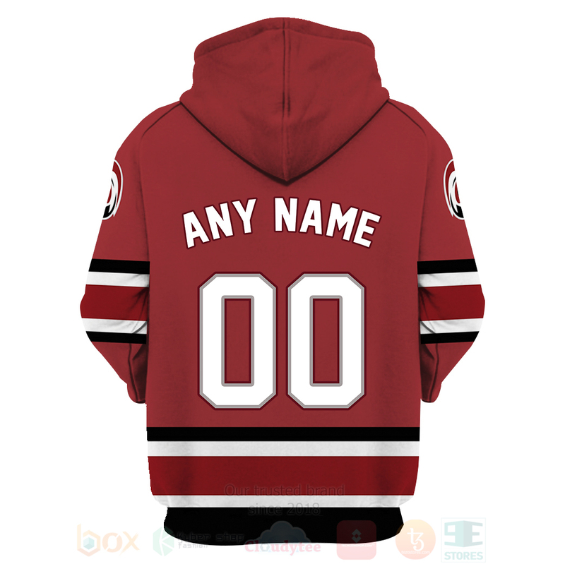 NHL Carolina Hurricanes Custom Name Number Vintage Home Jersey Pullover Hoodie