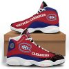 NHL Montreal Canadiens Custom Name Red Blue Air Jordan 13 Shoes