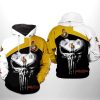 NHL Ottawa Senators Gold Black Punisher Skull Pullover Hoodie
