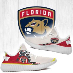 NHL Florida Panthers White Red Yeezy Boost Sneakers