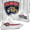 NHL Florida Panthers White Red Scratch Yeezy Boost Sneakers