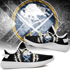 NHL Buffalo Sabres Black Scratch Yeezy Boost Sneakers