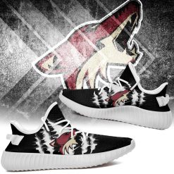 NHL Arizona Coyotes Black Scratch Yeezy Boost Sneakers