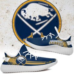 NHL Buffalo Sabres Blue Gold Yeezy Boost Sneakers