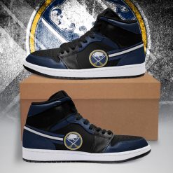 NHL Buffalo Sabres Blue Black Air Jordan 1 High Sneakers