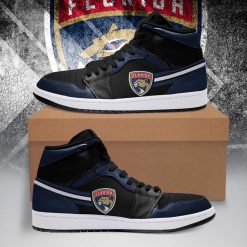 NHL Florida Panthers Blue Black Air Jordan 1 High Sneakers