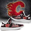 NHL Calgary Flames Red Black Lightning Yeezy Boost Sneakers