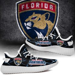 NHL Florida Panthers Lightning Black Yeezy Boost Sneakers V2